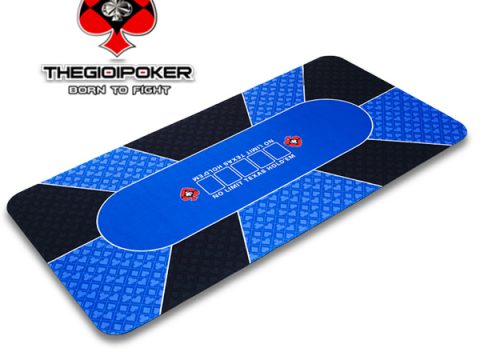 Thảm Poker Caosu Xanh Biển Size 90x180cm