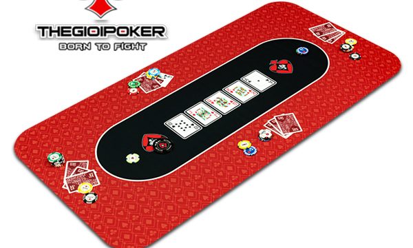 Thảm Poker Caosu Texas Hold EM Size 60x120cm Red